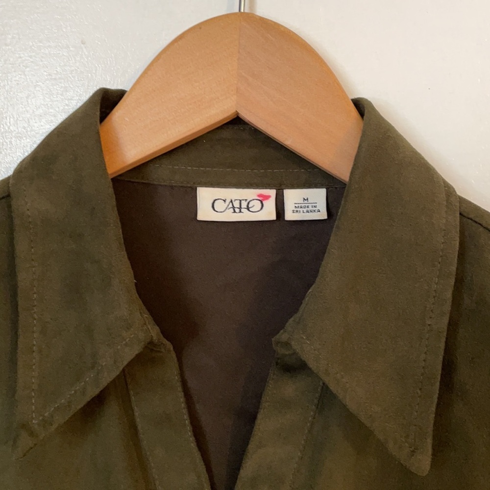 Faux Suede Button-up - Picture 3 of 9